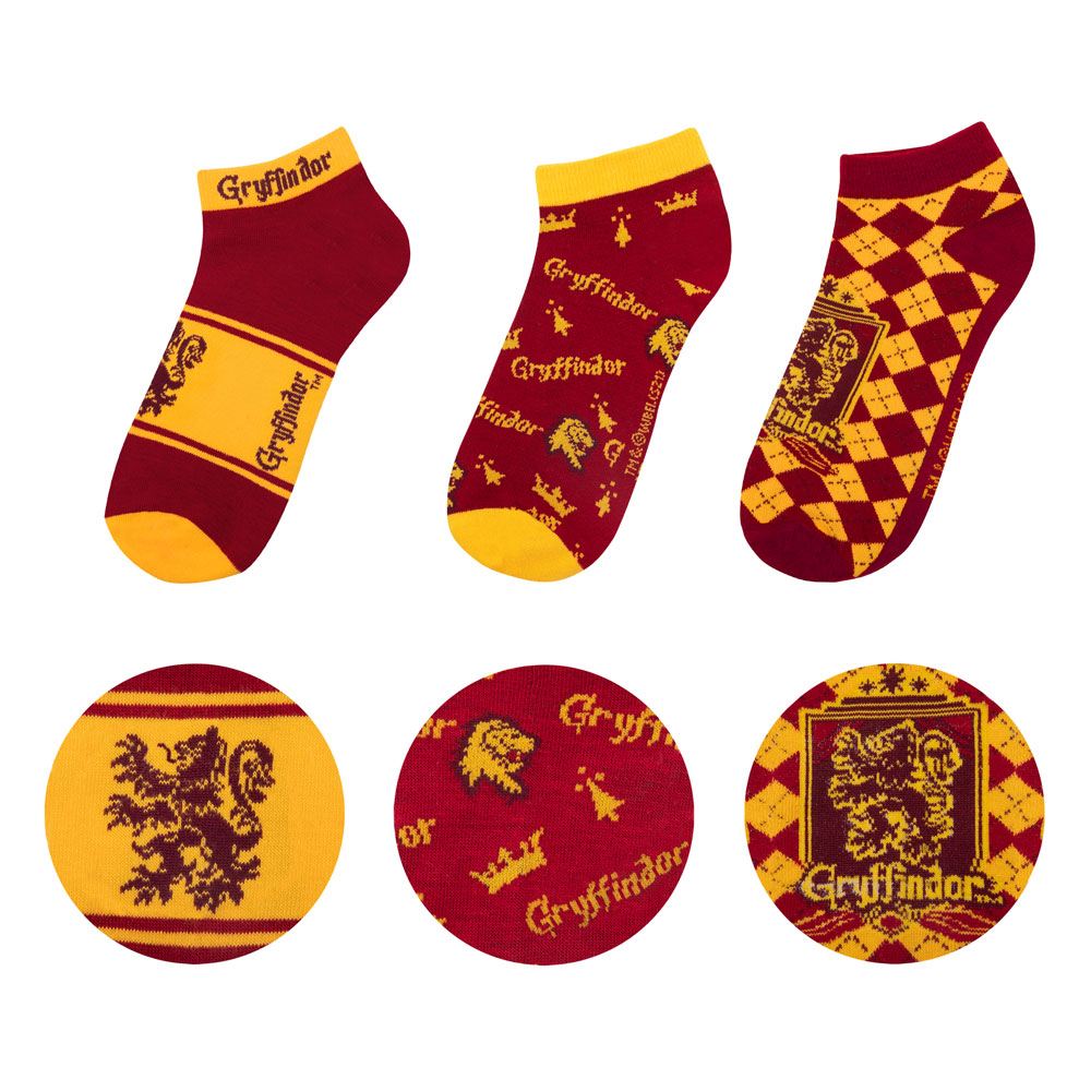 Harry Potter Ankle Socks 3-Pack Gryffindor