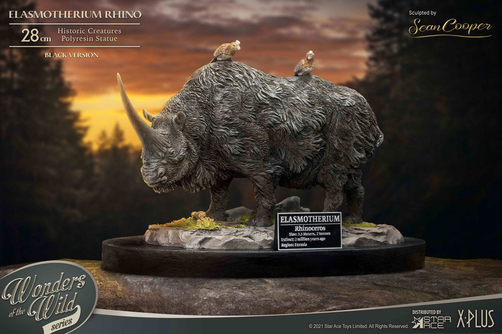 Elasmotherium Statue Rhino (Black) 28 cm