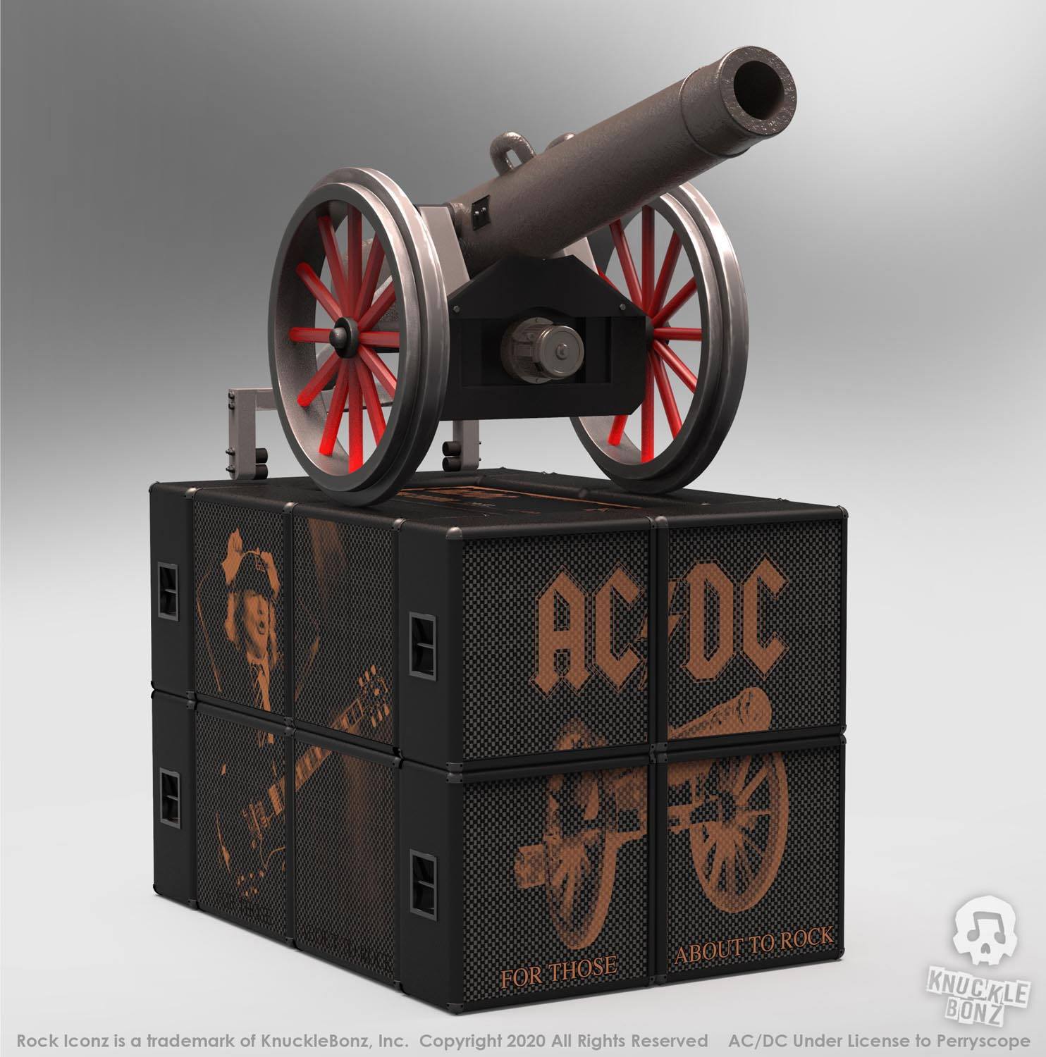 AC/DC Rock Ikonz On Tour Statues Cannon For Those About to Rock\