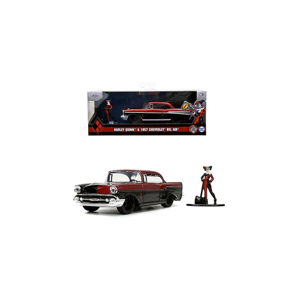 DC Comics Diecast Models 1-32 Harley Quinn 1957 Chevy Bel Air Display (6)