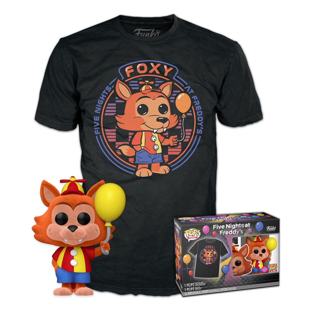 Five Nights at Freddy's POP! & Tee Box Balloon Foxy Size M