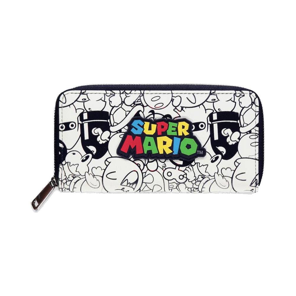Super Mario Zip Around Wallet Logo