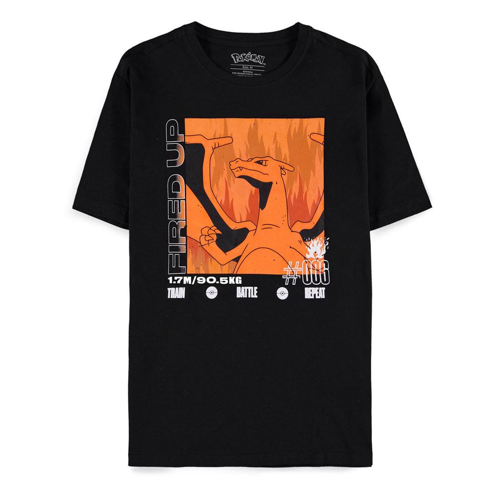 Pokémon T-Shirt Charizard vibrant front graphic art Size L