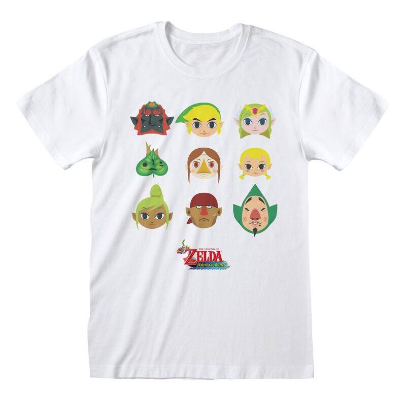 Legend of Zelda T-Shirt Wind Waker Faces Size L