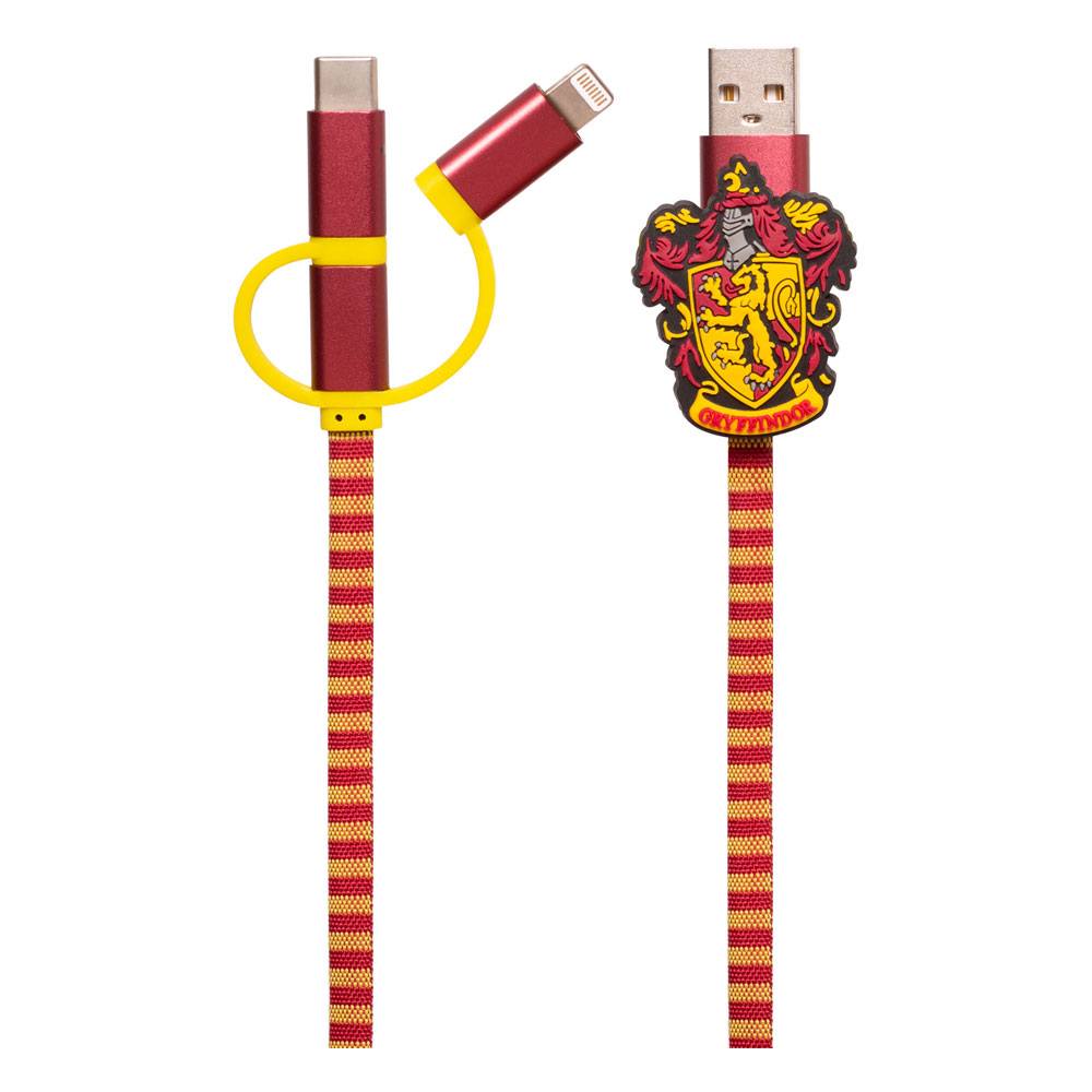 Harry Potter Retractable Hogwarts Scarf Cable 3in1 Gryffindor
