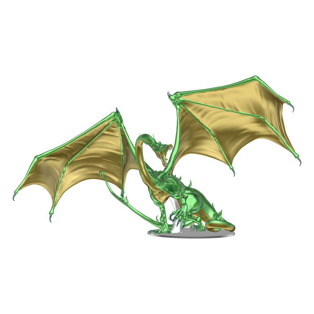 D&D Icons of the Realm Premium Statue Adult Emerald Dragon 36 cm - Damaged packaging
