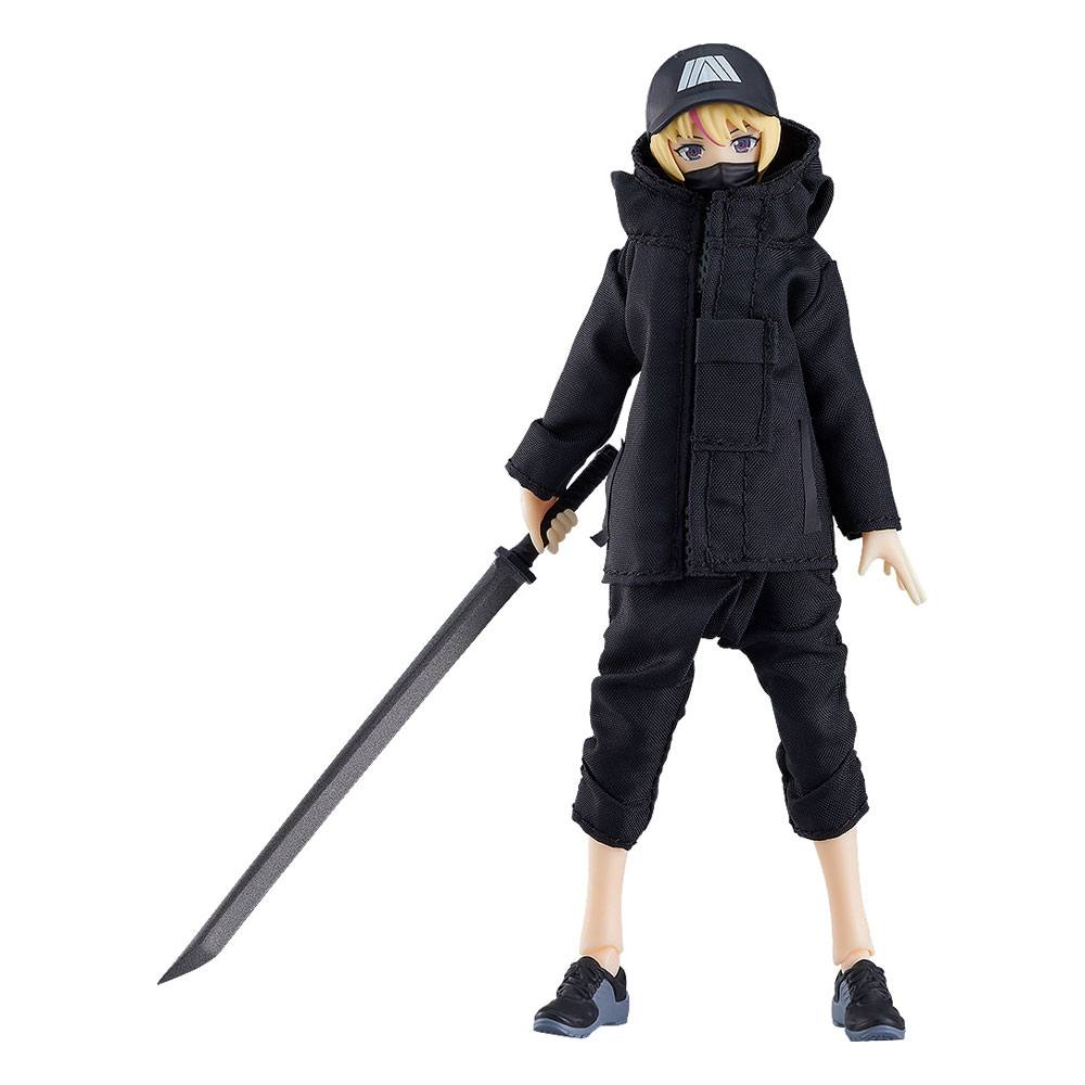 Original Character Figma Action Figure Female Body Yuki with Techwear Outfit 13 cm