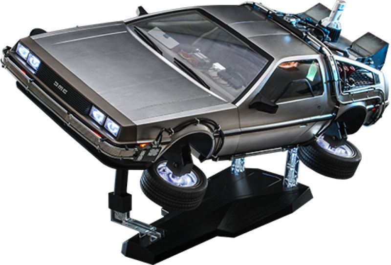 Back to the Future Movie Masterpiece Vehicle 1-6 DeLorean Time Machine 72 cm