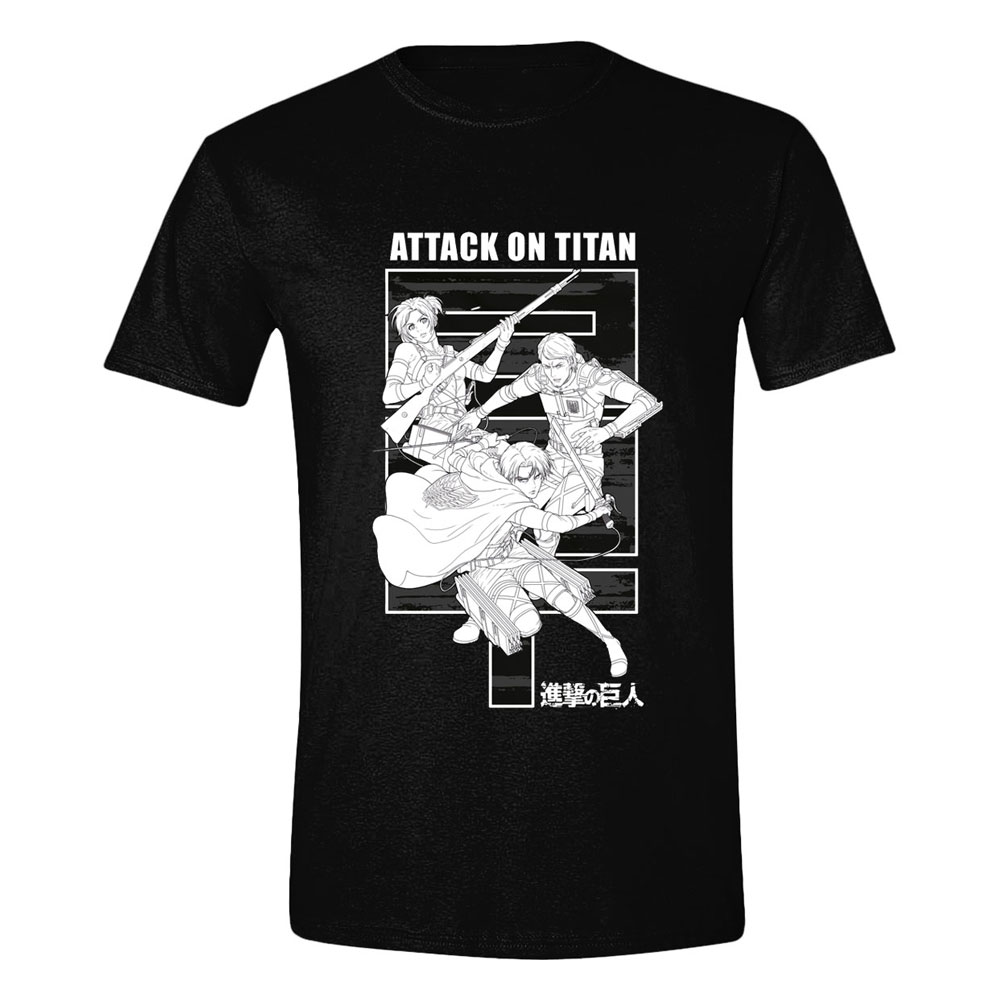 Attack on Titan T-Shirt Monochrome Trio Size S