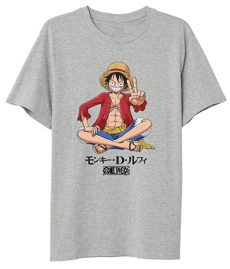 One Piece T-Shirt Luffy Sitting Size XL