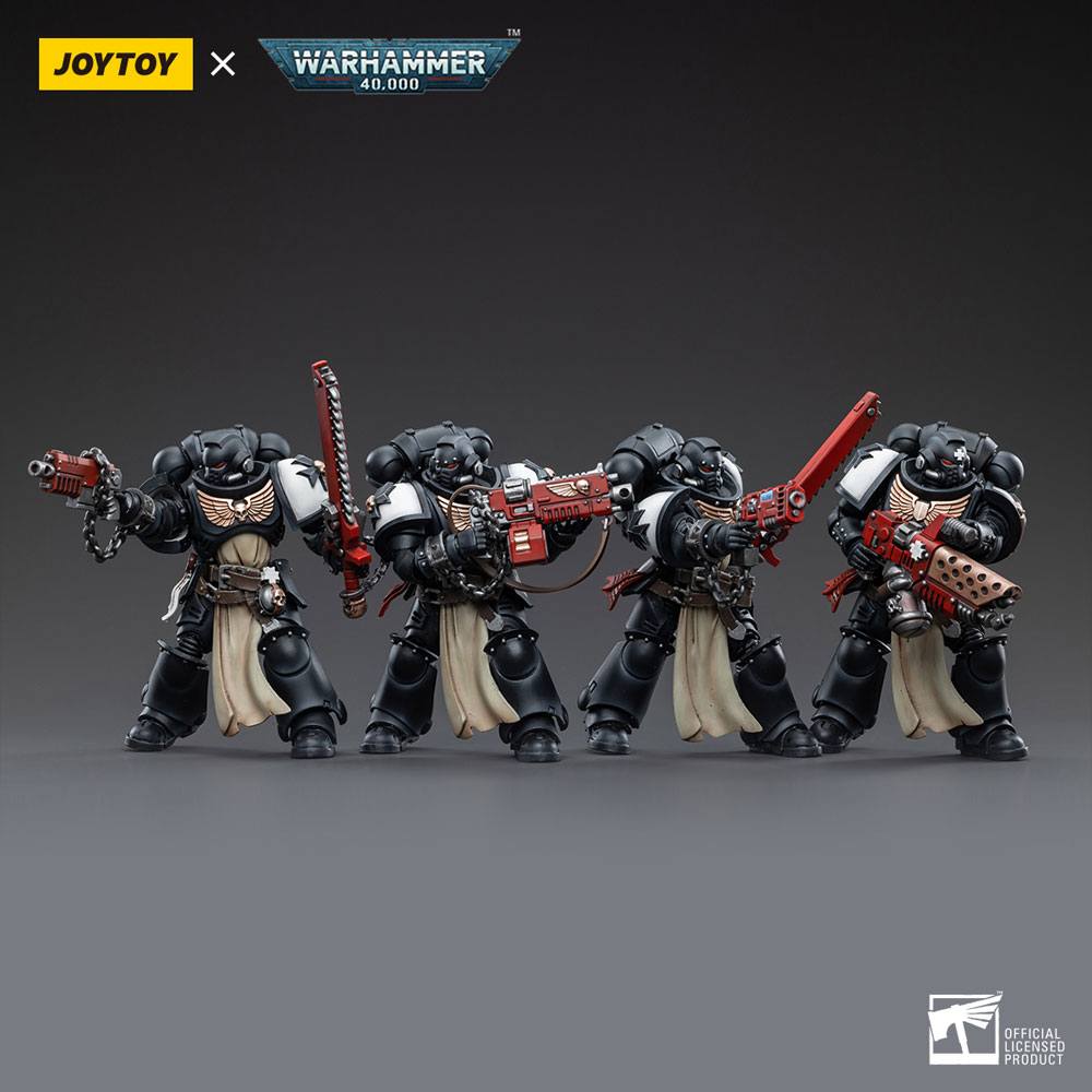 Warhammer 40k Action Figure 4-Pack 1/18 Black Templars Army Primaris Crusader Squad 12 cm