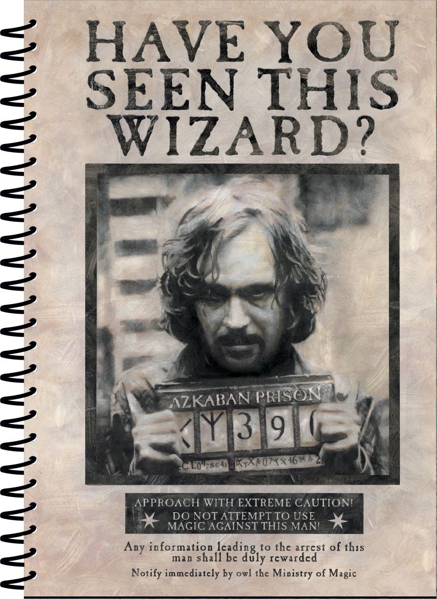 Harry Potter Notebook A5 Wanted Sirius Black