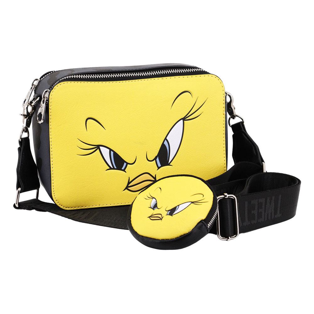 Lonney Tunes IBiscuit Shoulder Bag & Cookie Mini Purse Tweety Angy Face