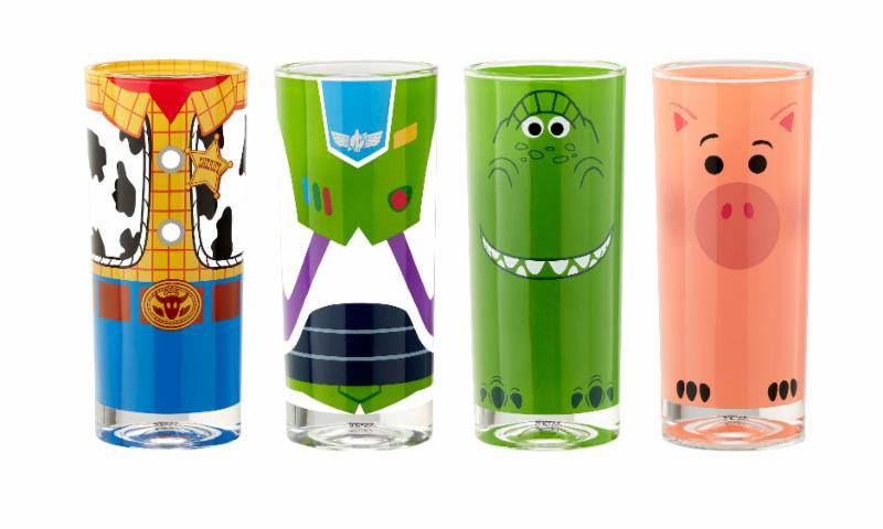 Toy Story 4 Juice Glass 4-Pack Buzz, Woody, Rex & Hamm