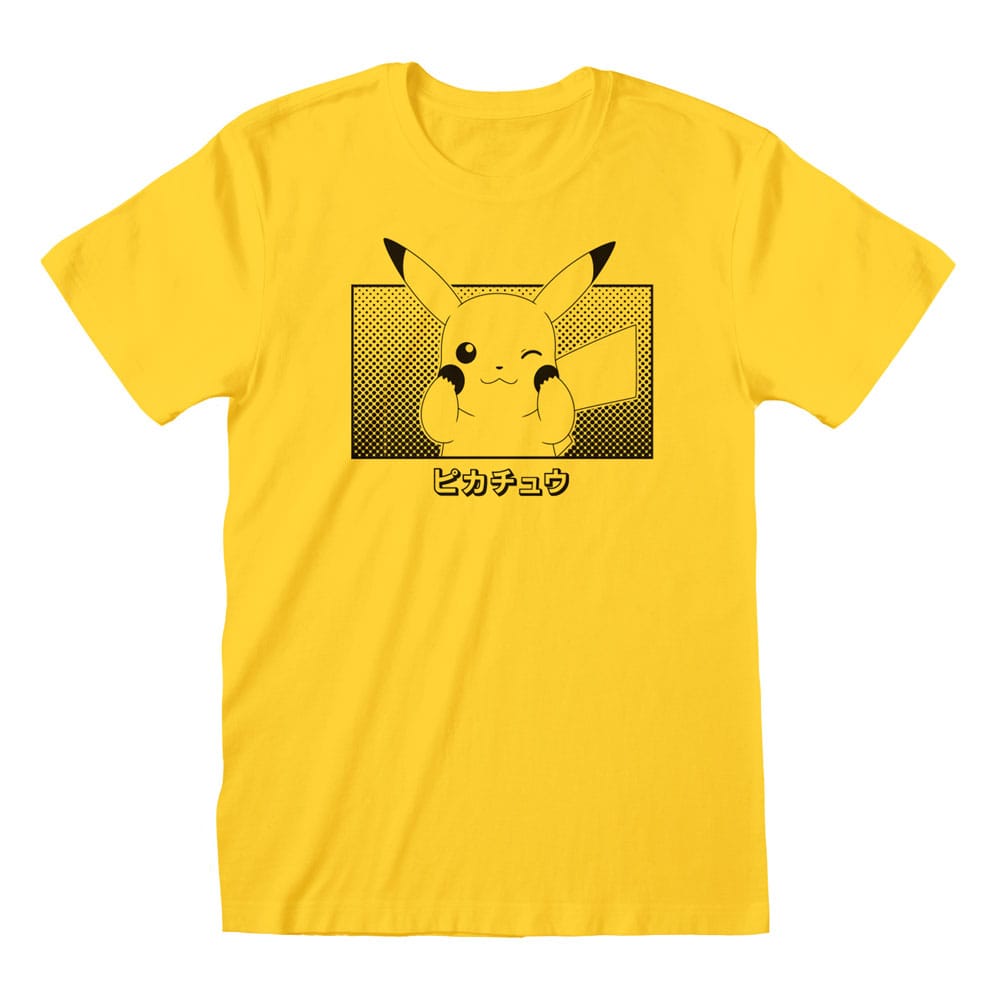 Pokemon T-Shirt Pikachu Katakana Size M