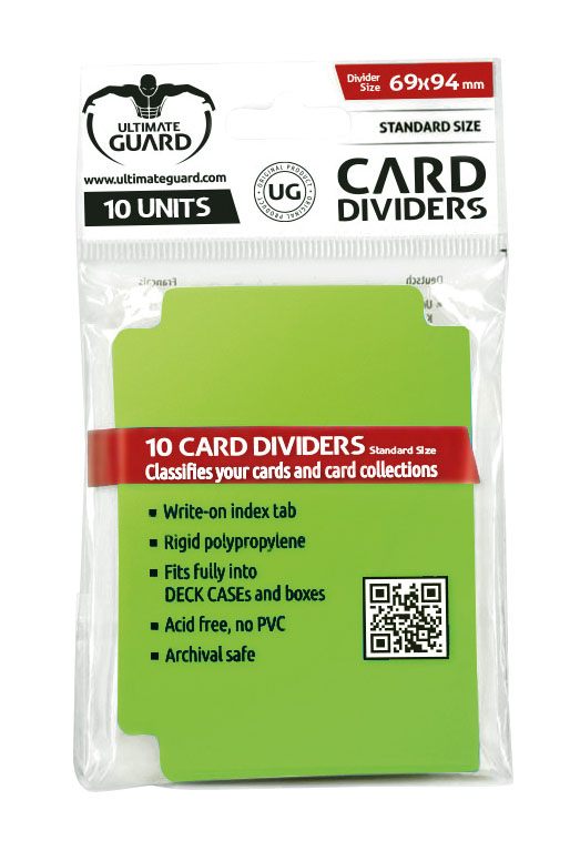 Ultimate Guard Card Dividers Standard Size Light Green (10)