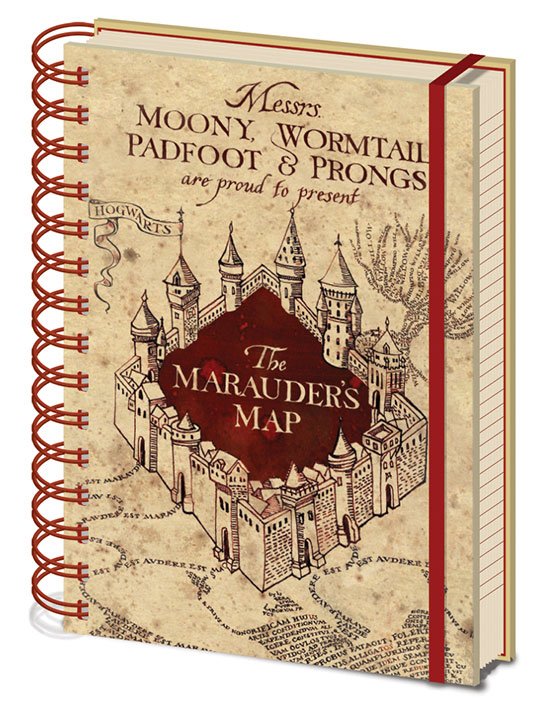 Harry Potter Notebook A5 Marauders Map