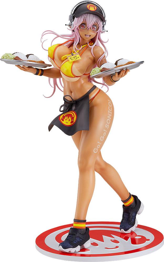 Super Sonico Figure 1/6 Super Sonico Bikini Waitress Ver. 28 cm - Damaged packaging