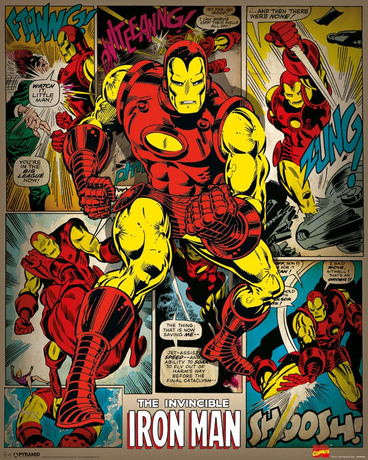 Marvel Comics Iron Man Retro 16 x 20 Inches Mini Poster