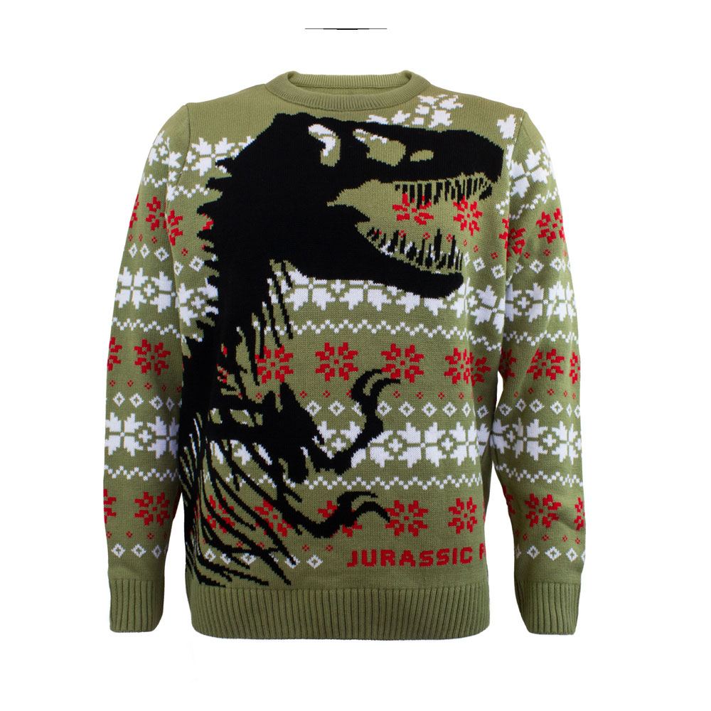 Jurassic Park Sweatshirt Christmas Jumper Dino Skeleton Size M