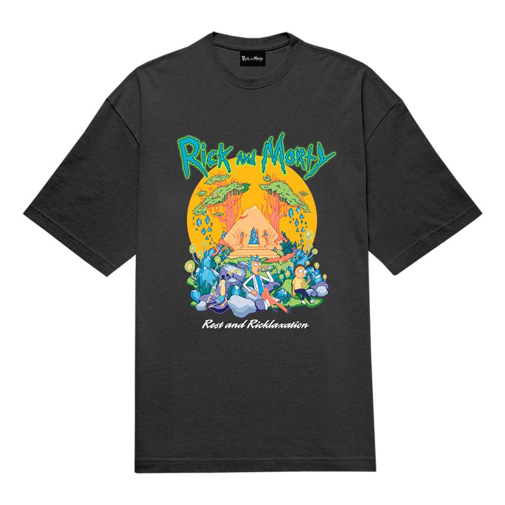 Rick & Morty T-Shirt Rest + Ricklaxtion  Size XL