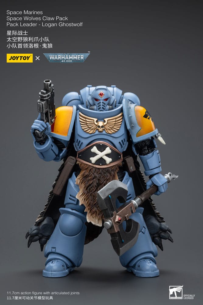 Warhammer 40k Action Figure 1-18 Space Marines Space Wolves Claw Pack Pack Leader -Logan Ghostwolf 1