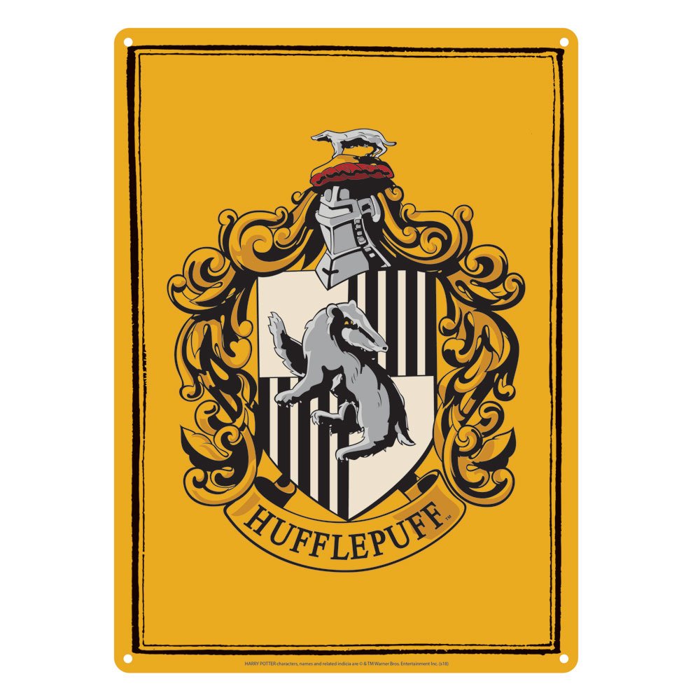 Harry Potter Tin Sign Hufflepuff 21 x 15 cm