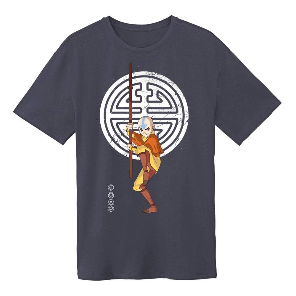 Avatar: The Last Airbender T-Shirt Anng With Symbols  Size S