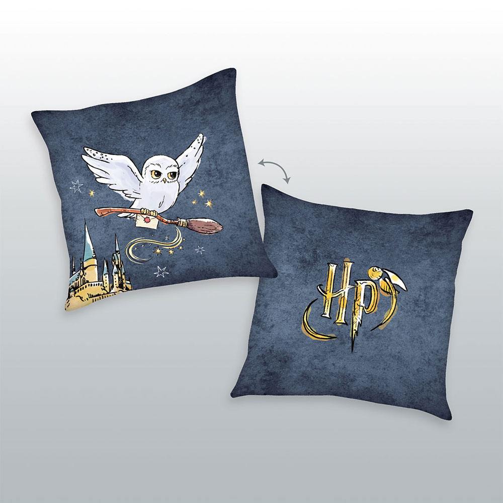 Harry Potter Pillow Logo & Hedwig 40 x 40 cm