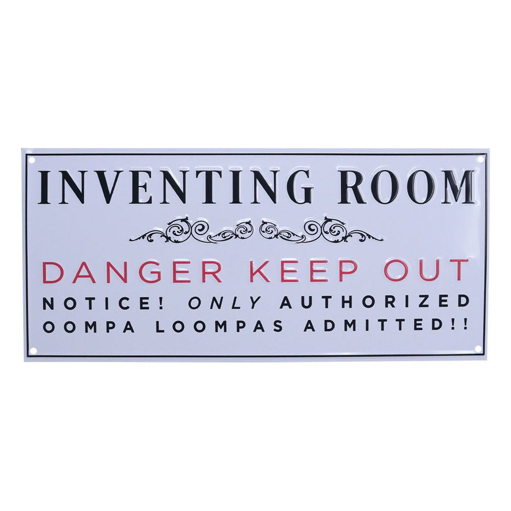 Willy Wonka & the Chocolate Factory Tin Sign Inventing Room