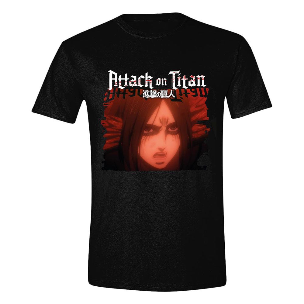 Attack on Titan T-Shirt Red Portrait  Size XL