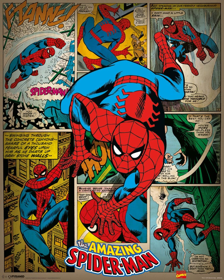 Marvel Comics Spider-Man Retro 16 x 20 Inches Mini Poster