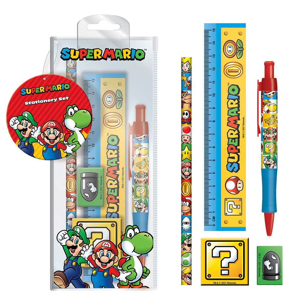 Super Mario 5-Piece Stationery Set