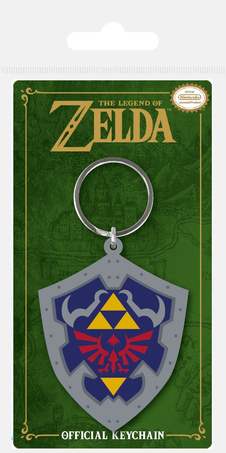 Legend of Zelda Rubber Keychain Hylian Shield 6 cm