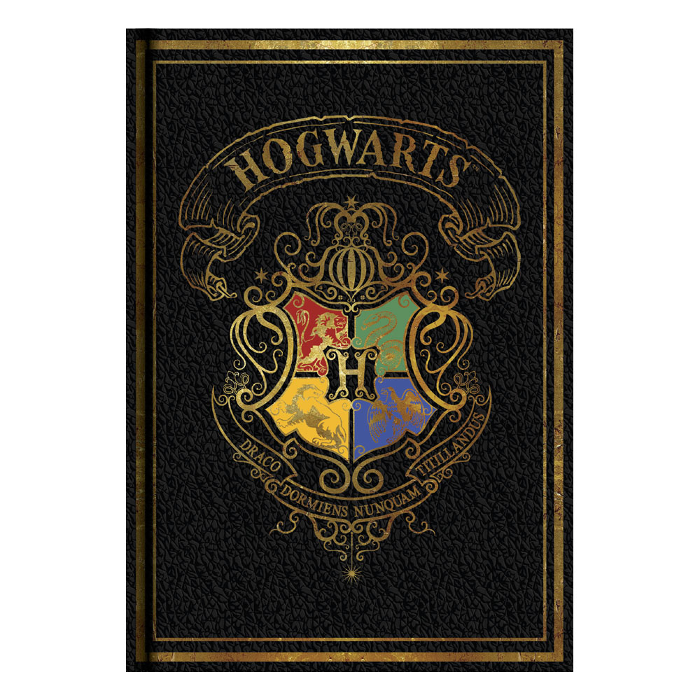 Harry Potter A5 Notebook Black Colourful Crest Case (6)
