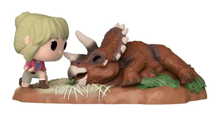Jurassic Park POP! Moment Vinyl Figure Dr. Sattler with Triceratops Special Edition 9 cm