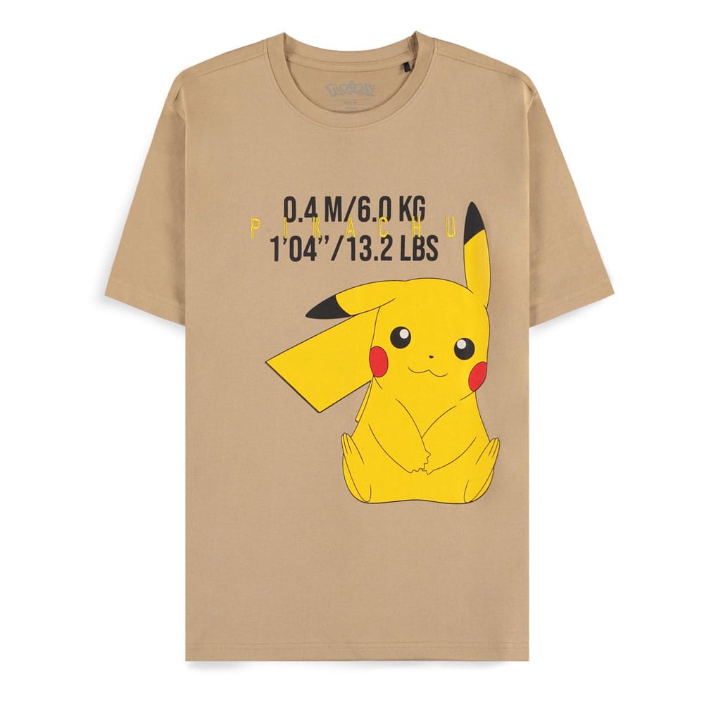 Pokemon T-Shirt Beige Pikachu Size L