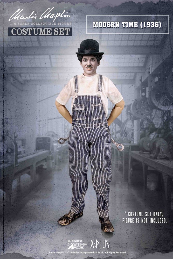 Charlie Chaplin My Favourite Movie Costume Set 1/6 Costume B (Worker)