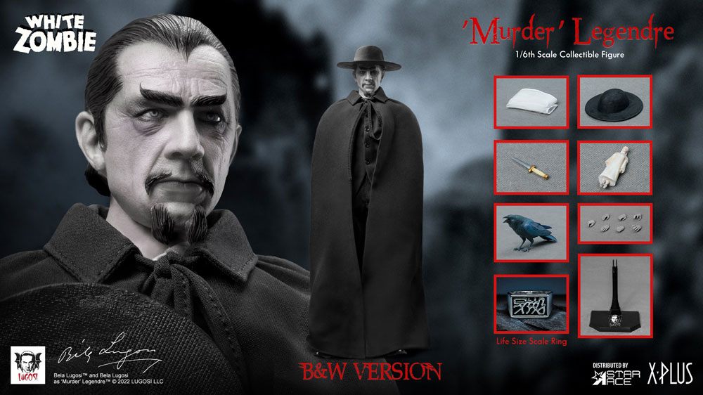 The White Zombie My Favourite Movie Action Figure 1/6 Murder Legendre (Bela Lugosi) B&W Version 30 cm