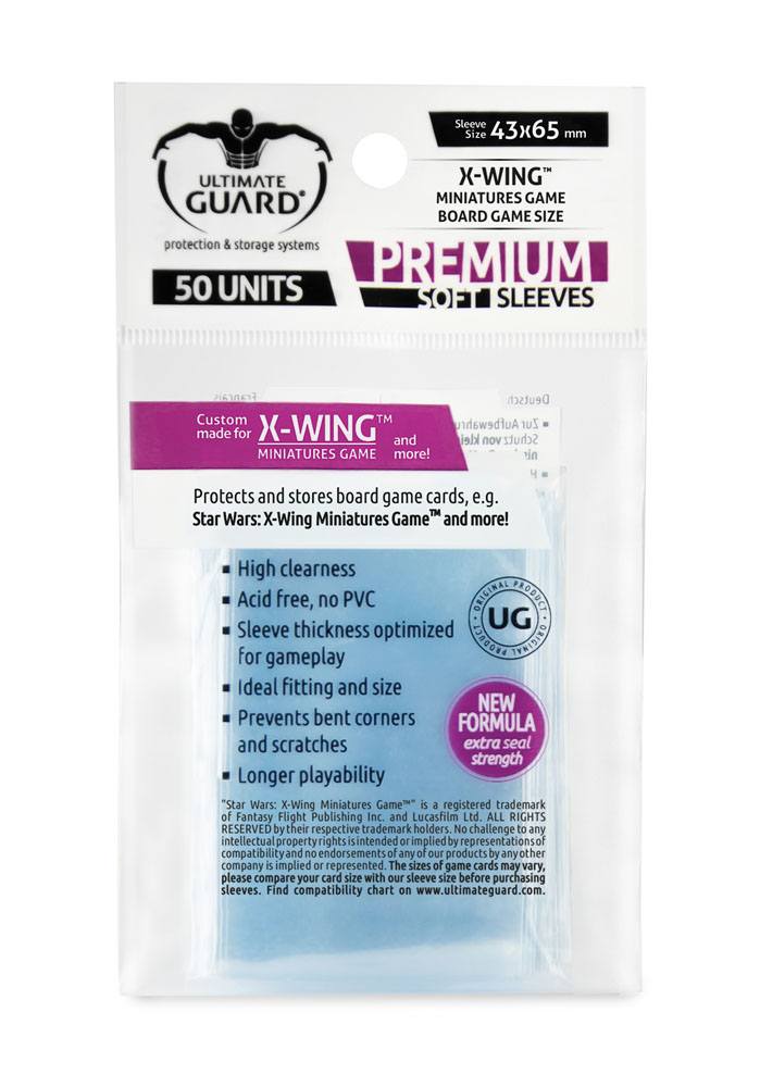 Ultimate Guard Premium Soft Sleeves for Board Game Cards Star Wars? X-Wing? Miniatures Game (50)