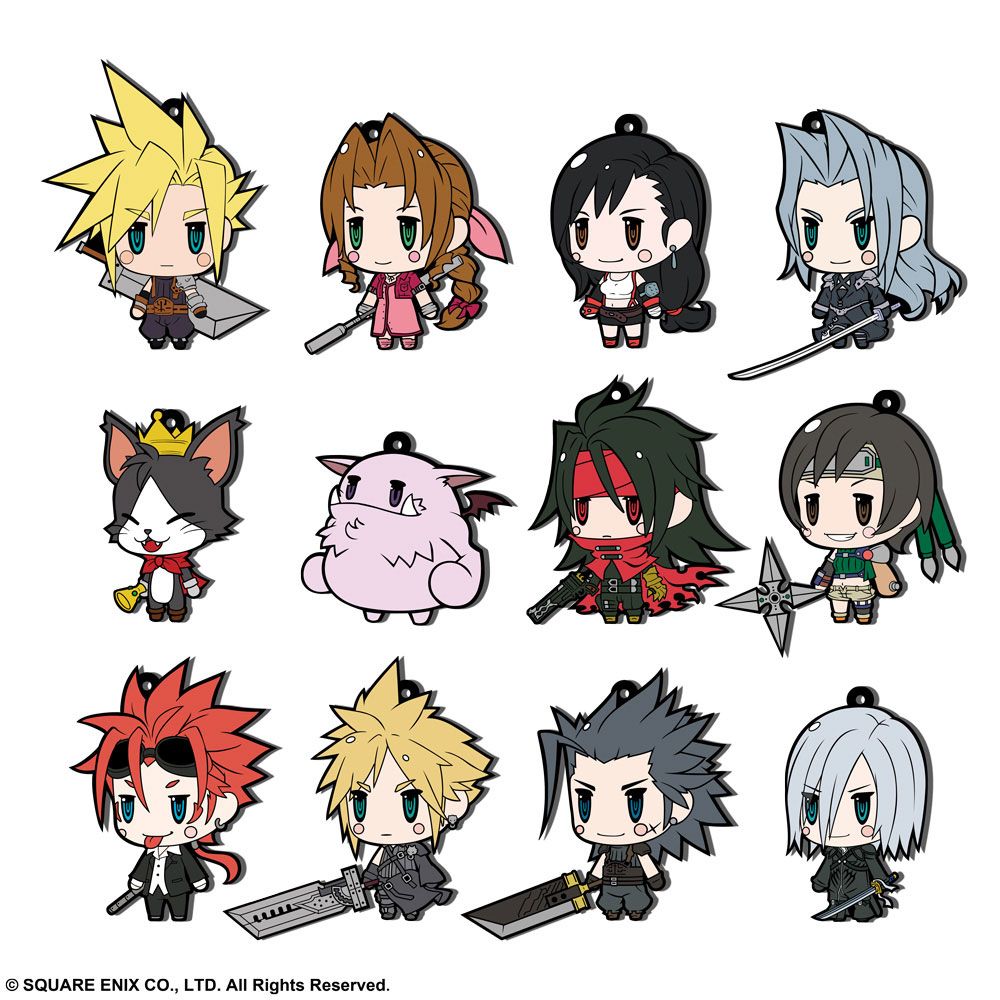 Final Fantasy Rubber Charms 7 cm Assortment FF VII Extended Edition (12)