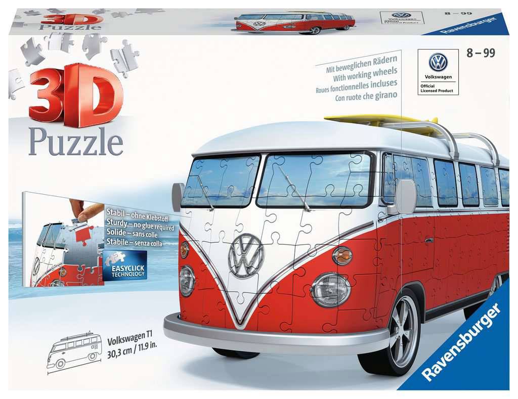 Ravensburger 3D Puzzle Volkswagen T1 Surfer Edition (187 Pieces)