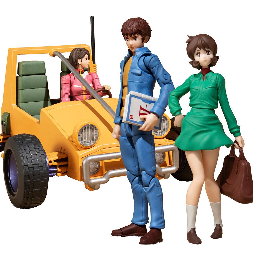 Mobile Suit Gundam G.M.G. Action Figures with Vehicle Earth Federation 07 Amuro & Frau, 08V-SP General Soldier & Buggy Set Box