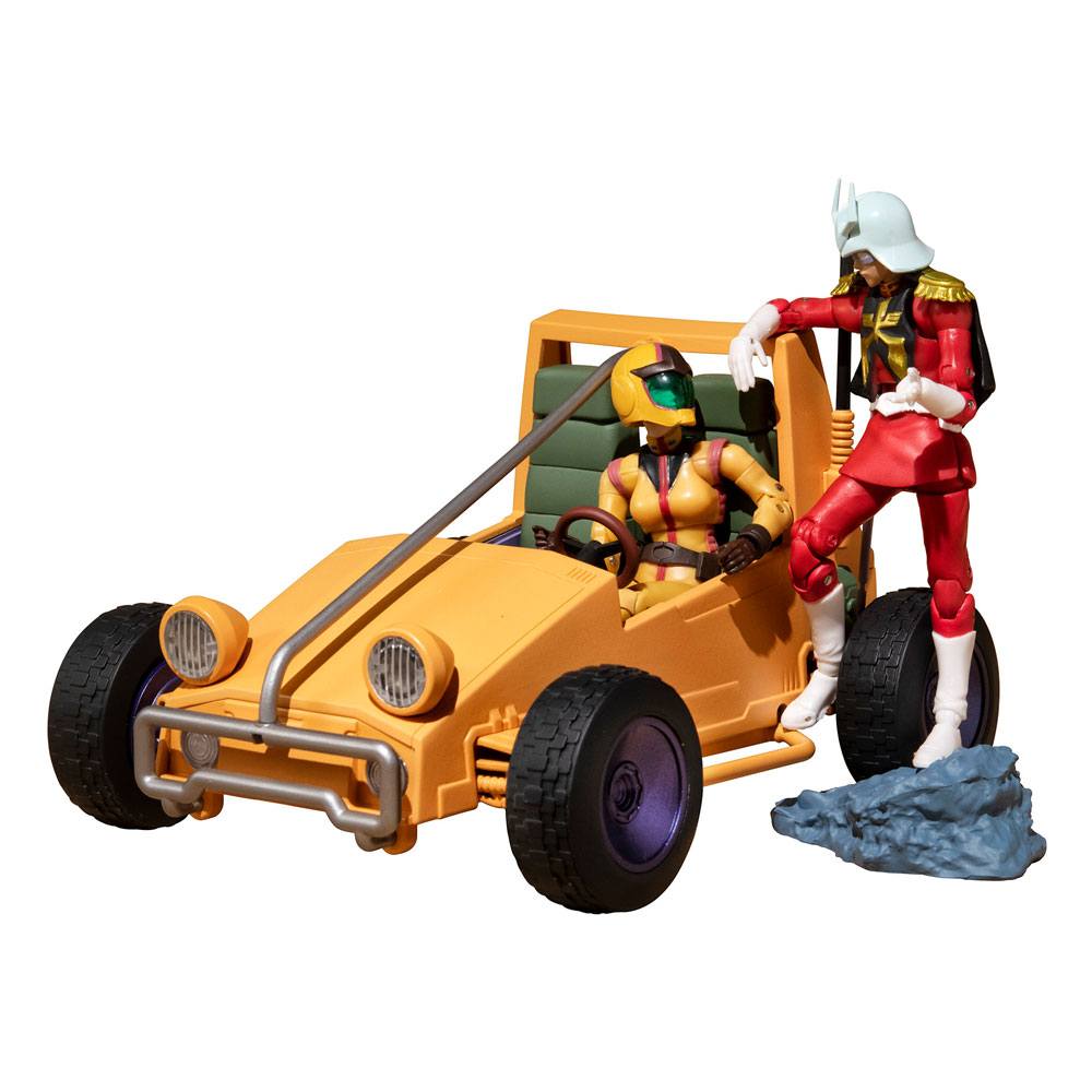 Mobile Suit Gundam G.M.G. Action Figures with Vehicle Earth Federation 08V-SP General Soldier & Buggy 10 cm