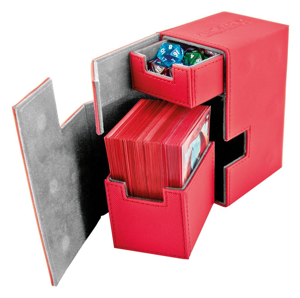 Ultimate Guard Flip´n´Tray  Deck Case 80+ Standard Size XenoSkin Red