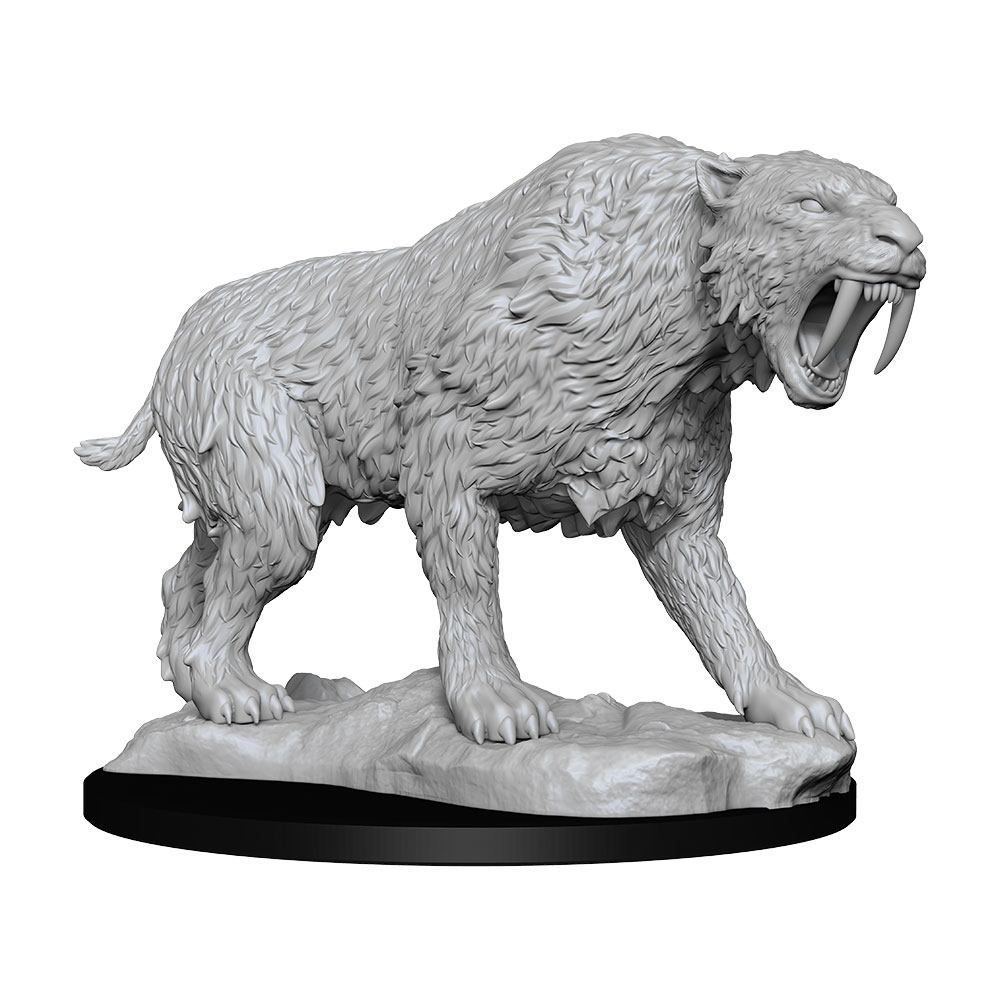 WizKids Deep Cuts Unpainted Miniature Saber-Toothed Tiger Case (6)