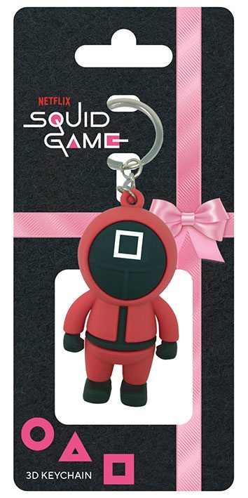 Squid Game 3D Rubber Keychain Square Guard 6 cm
