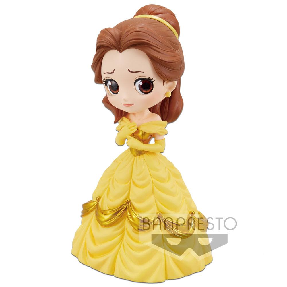 Disney Q Posket Mini Figure Belle A Normal Color Version 14 cm