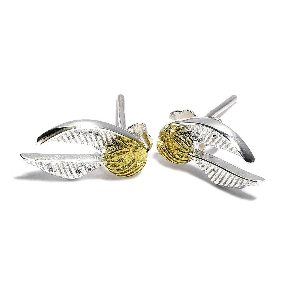 Harry Potter Golden Snitch Stud Earrings (Sterling Silver)