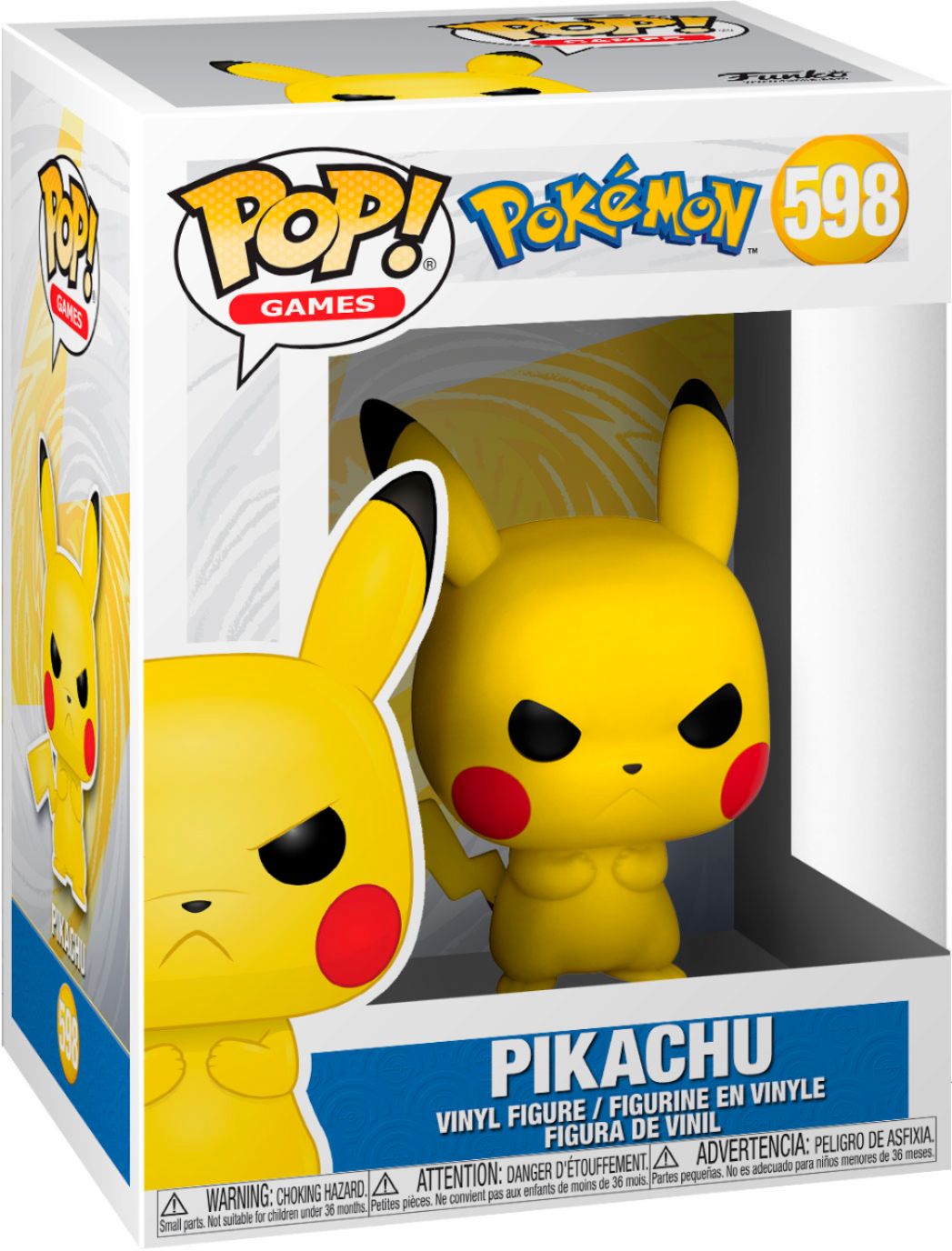 Pokemon POP! Games Vinyl Figure Pikachu (Angry) 9cm